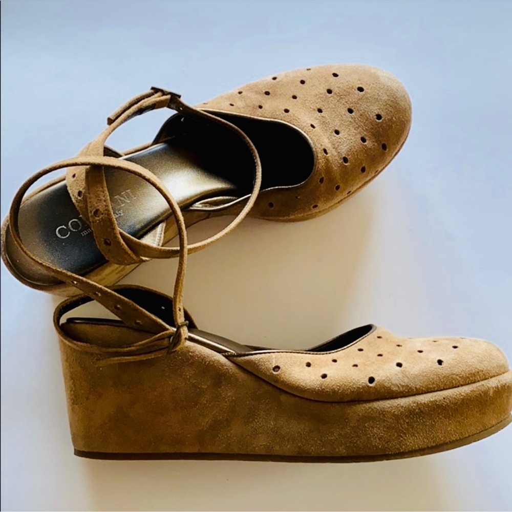 Cordani made in Italy suede leather strappy platforms - Picture 2 of 6